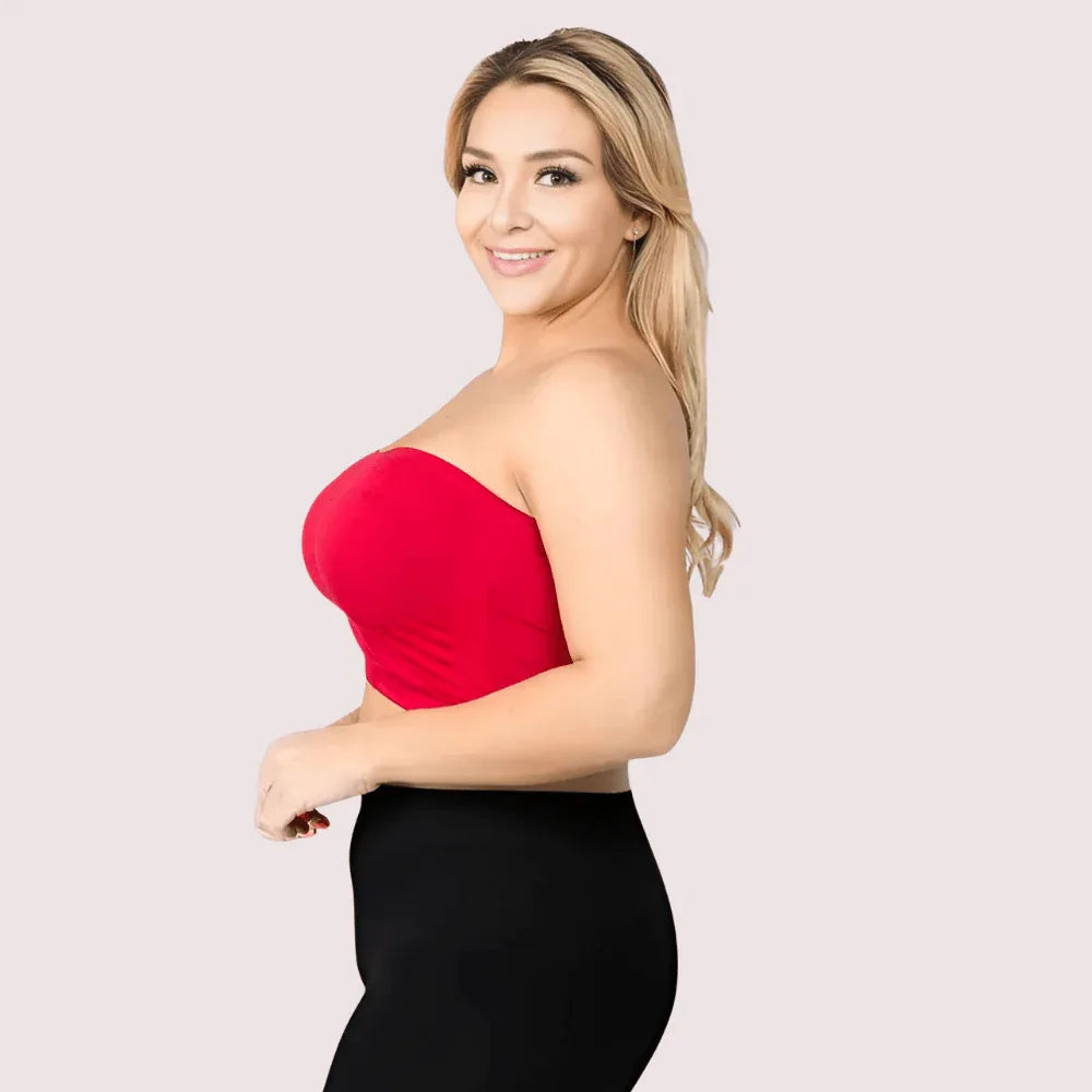 Red Hot Tube Bandeau Bra Top for Women Veloura Intimate