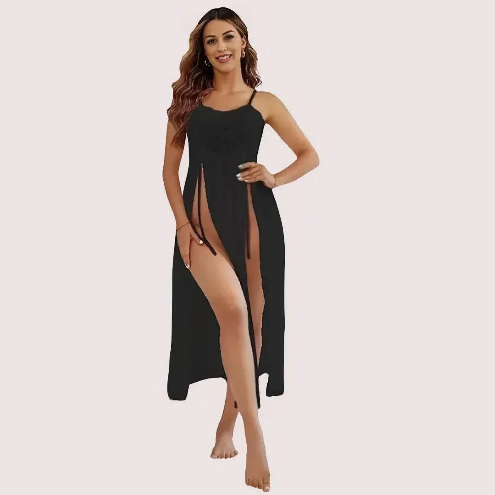 Romantic Black Babydoll Nightwear Veloura Intimate