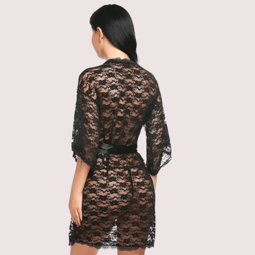 Soft & Lightweight Transparent Lace Robe Veloura Intimate