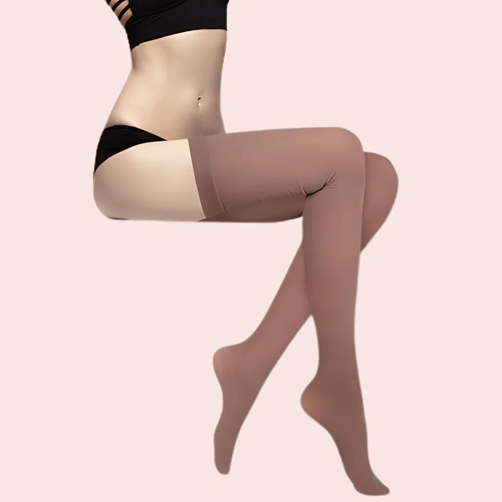 Soft Sheer Thigh-High Stockings – Pack of 2 (Brown & Grey Combo) Veloura Intimate