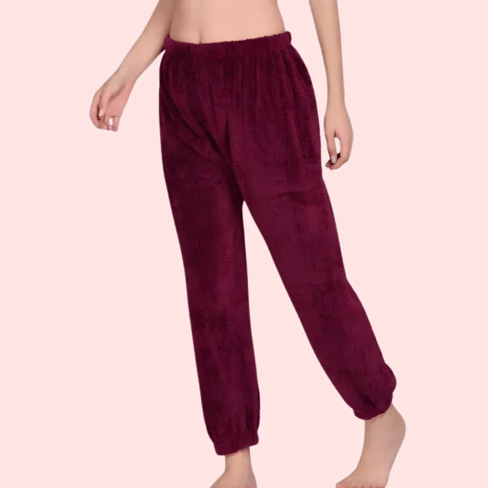 Solid Warm Wool Ladies Pajama (Pack of 2) Veloura Intimate