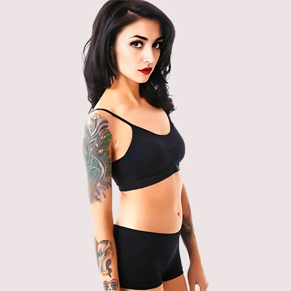 Sporty Spaghetti Strap Sports Bra Matching Boyshort Veloura Intimate