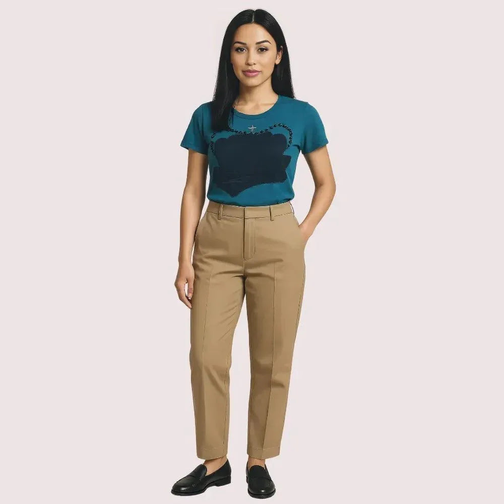 Teal Crown Graphic Crew Neck Tee Veloura Intimate