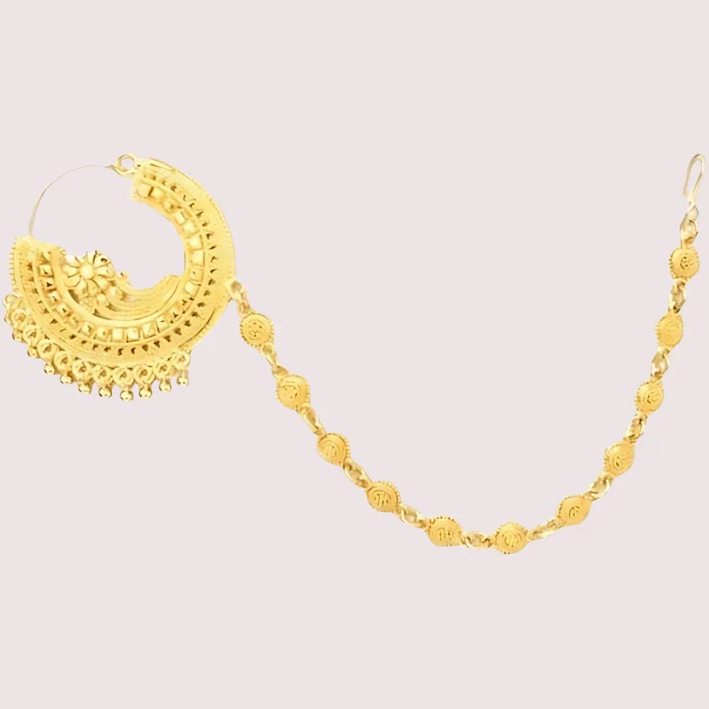 Uttarakhandi Round Nath Gold Plated Accessory Veloura Intimate