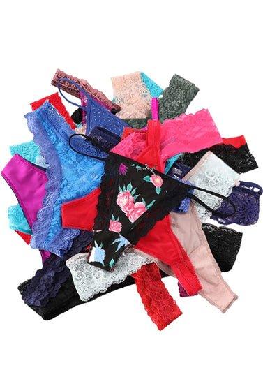 Variety panties thong pack assorted 6 pack Veloura Intimate