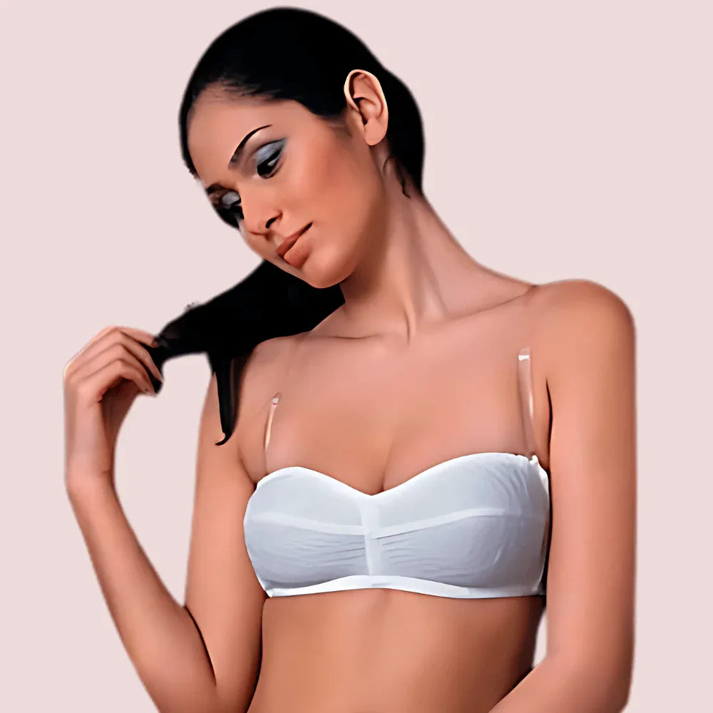 "White" Transparent Strap Bra Veloura Intimate