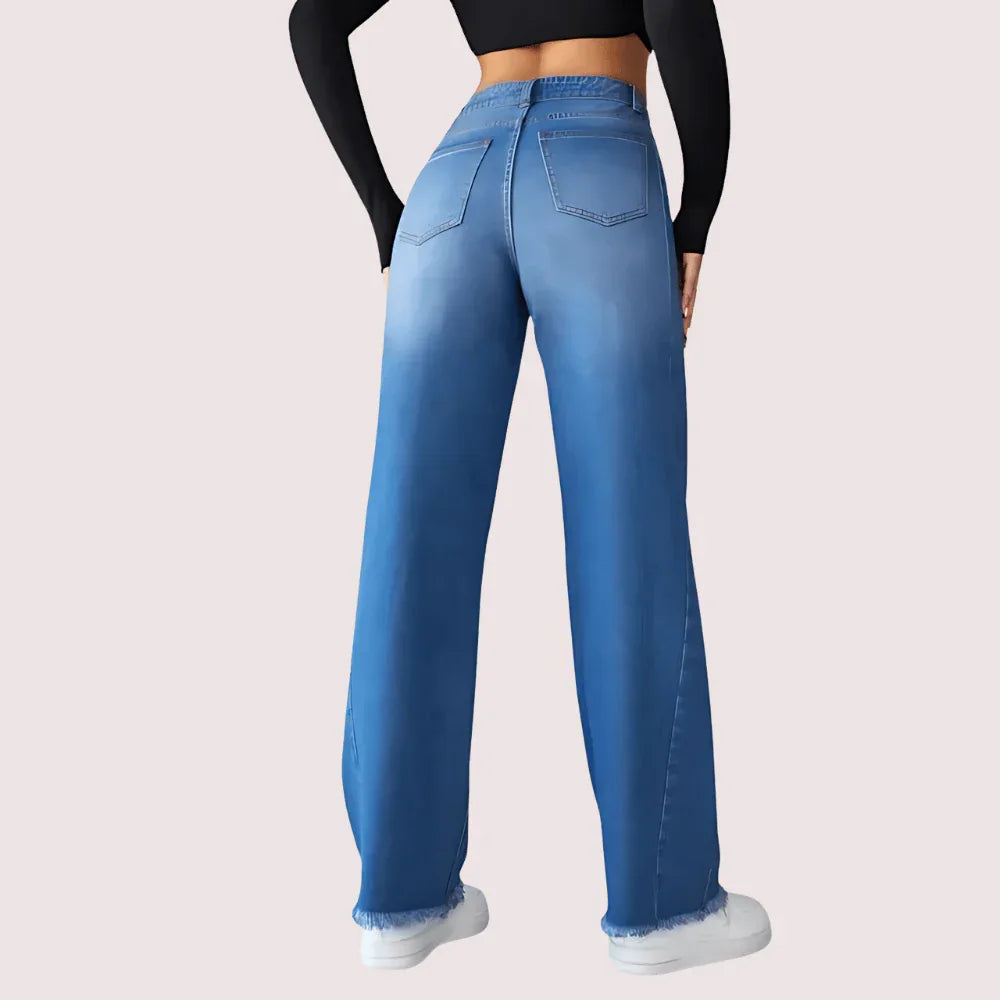Wide-Leg Casual High-Waist Non-Elastic Jeans for Women Veloura Intimate