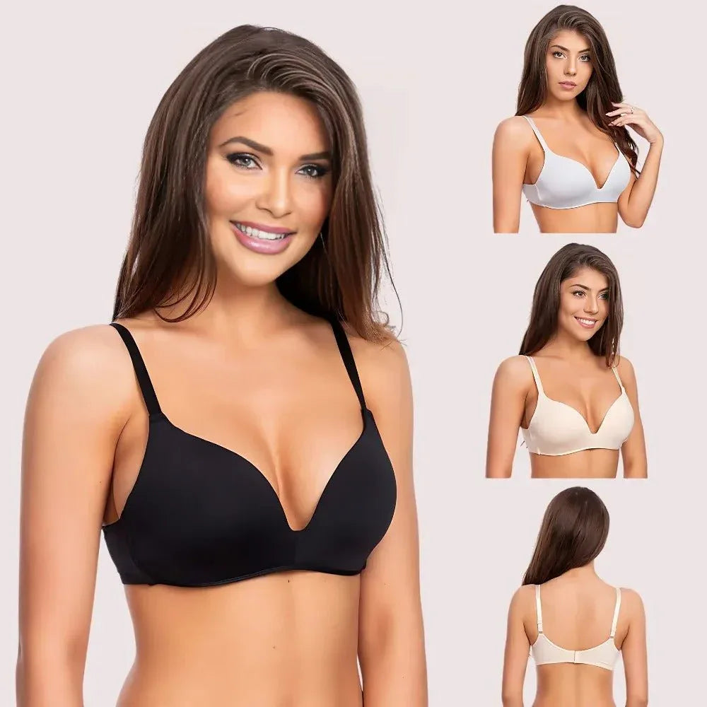2 Pack seamless padded underwired push up bra Veloura Intimate