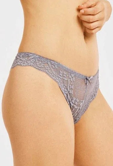2 Pack Sexy Cheeky Back Lace Thong Panties Veloura Intimate