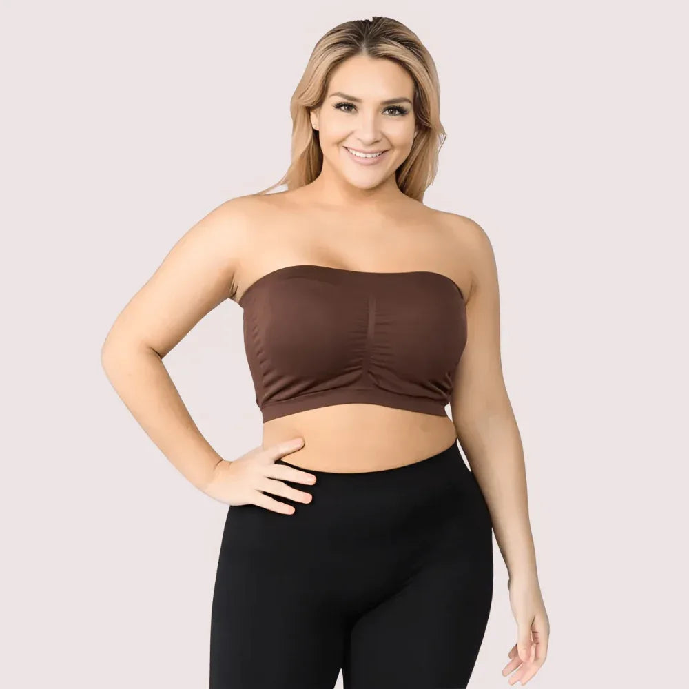 2-Pack Sexy Tube Bandeau Bra Tops for Women Veloura Intimate