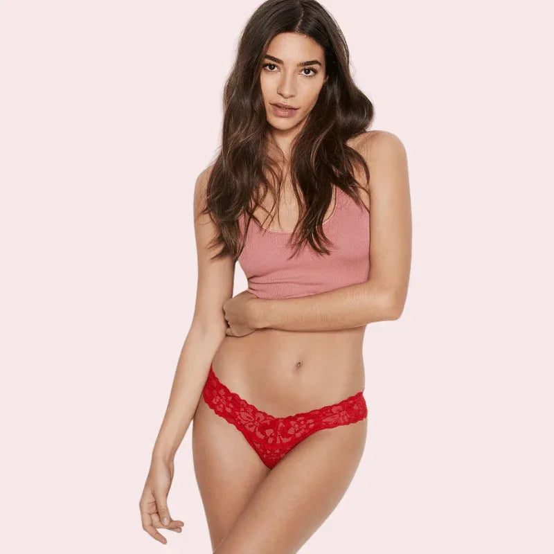 2 pack Stretch lace sexy thong panties Veloura Intimate