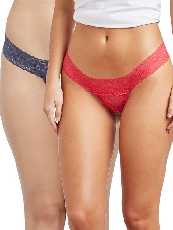 2-Pack Women's Fashionable Thong Panties Veloura Intimate