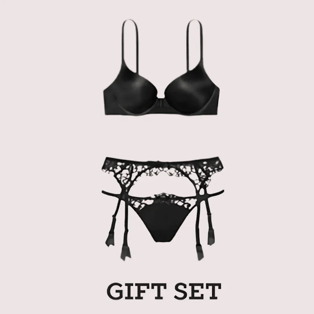 2-Piece Garter Belt &amp; Bra Set Veloura Intimate