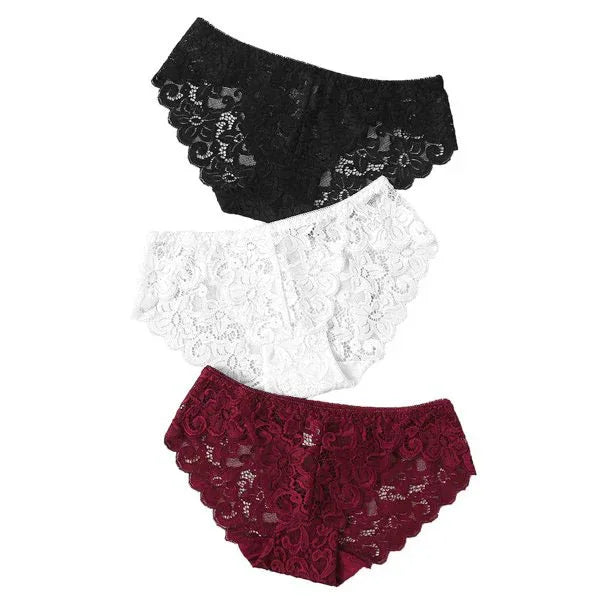 3 pack Lace Flowers hipster Panties Veloura Intimate