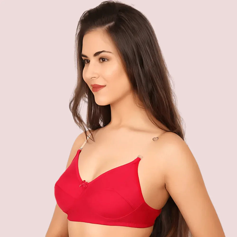 3 Pairs Clear Transparent Back Regular Bras Veloura Intimate