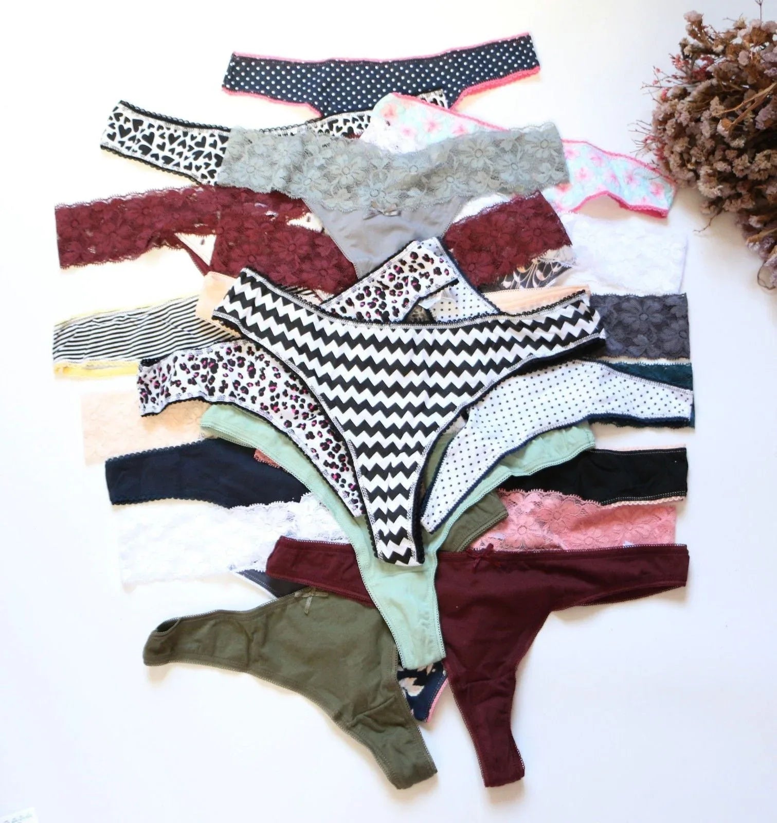 7 Pack Sexy thong Panties Variety Pack Veloura Intimate