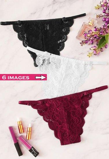 All Flirty Value Pack Of 3 Lace G - String - Veloura Intimate