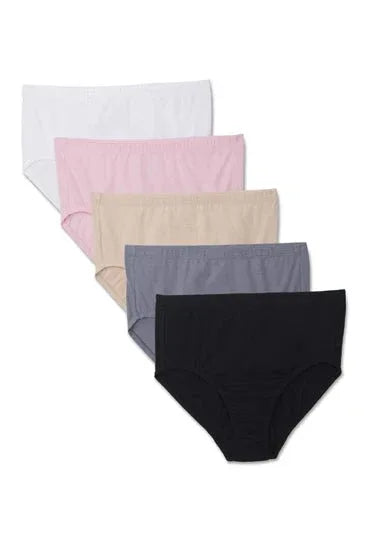 Beauty 5-Pack Soft Elastic Plus Size Panties+ 1 Free Bra Veloura Intimate