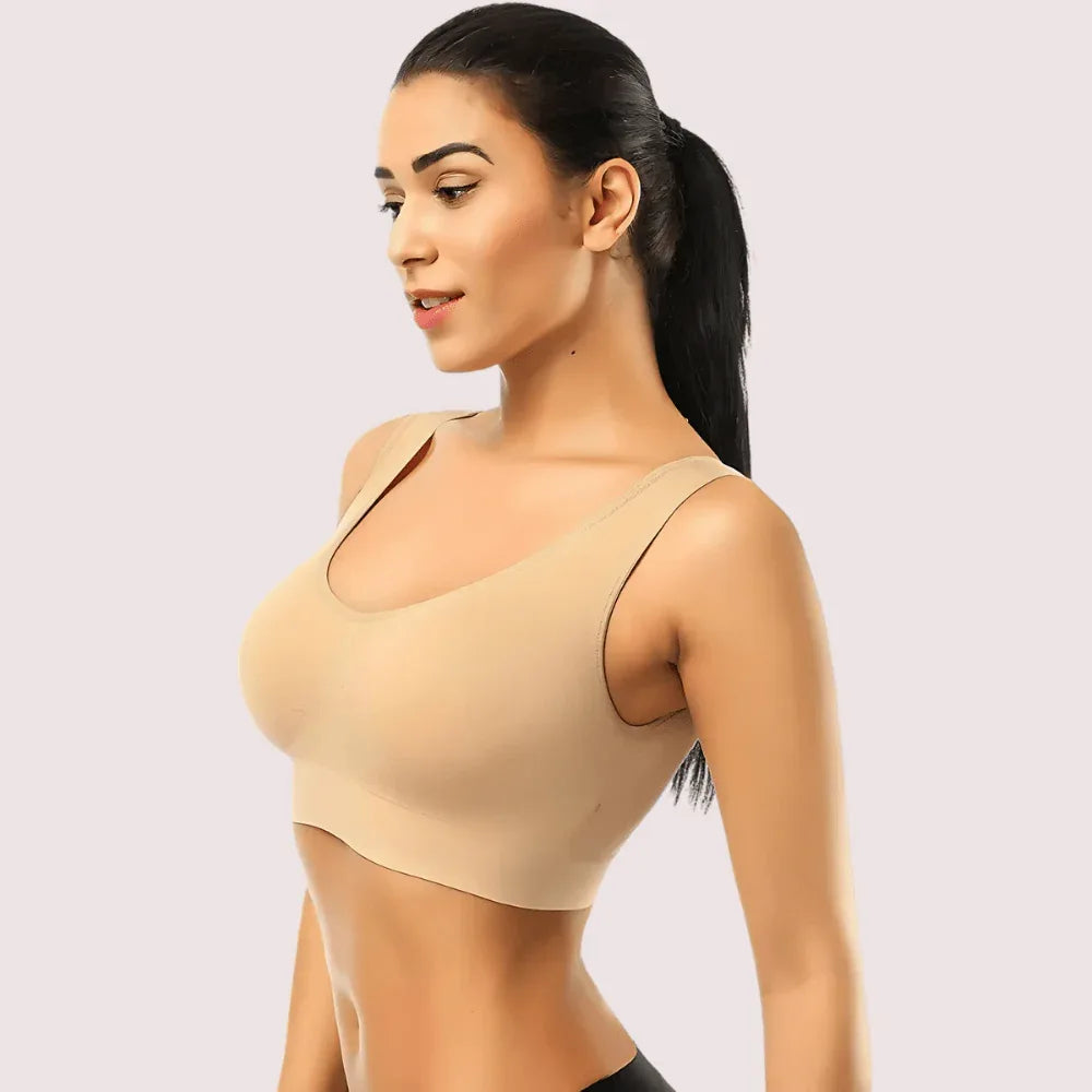 Beige Women's Ultimate Sports Bra for Yoga &amp; Gym Veloura Intimate
