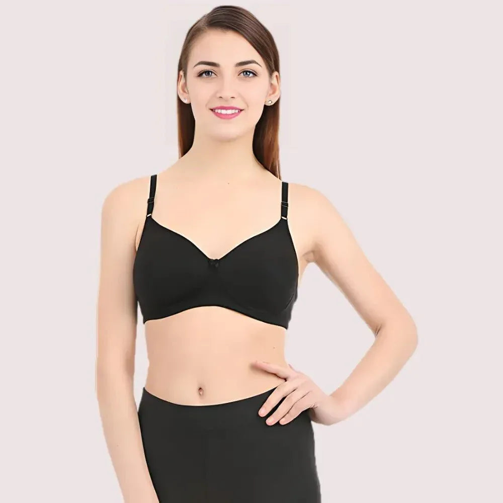 Black Non Wired Padded Bra Veloura Intimate