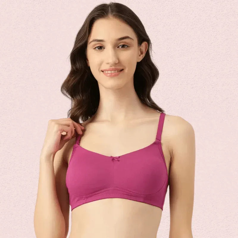 Breathable Cotton Non-Padded Bra – Women’s 2-Pack Veloura Intimate