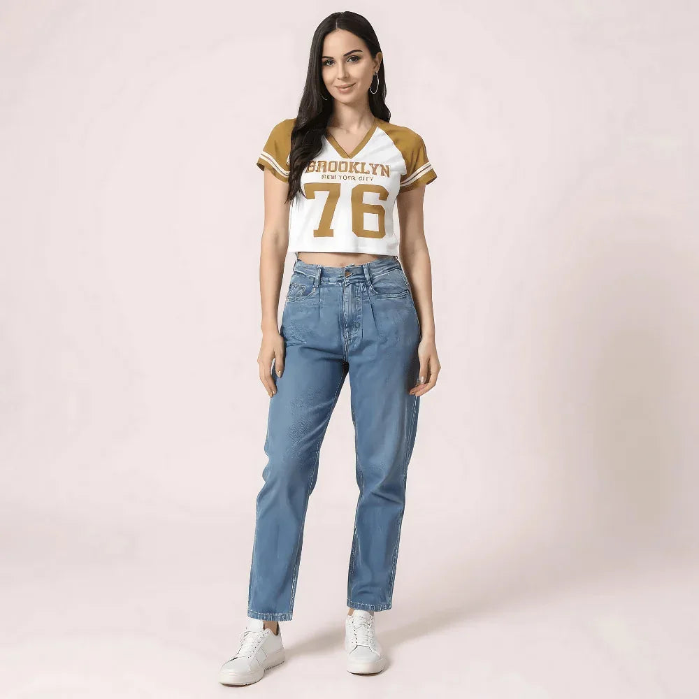 "Brooklyn 76" Varsity Crop Top Veloura Intimate