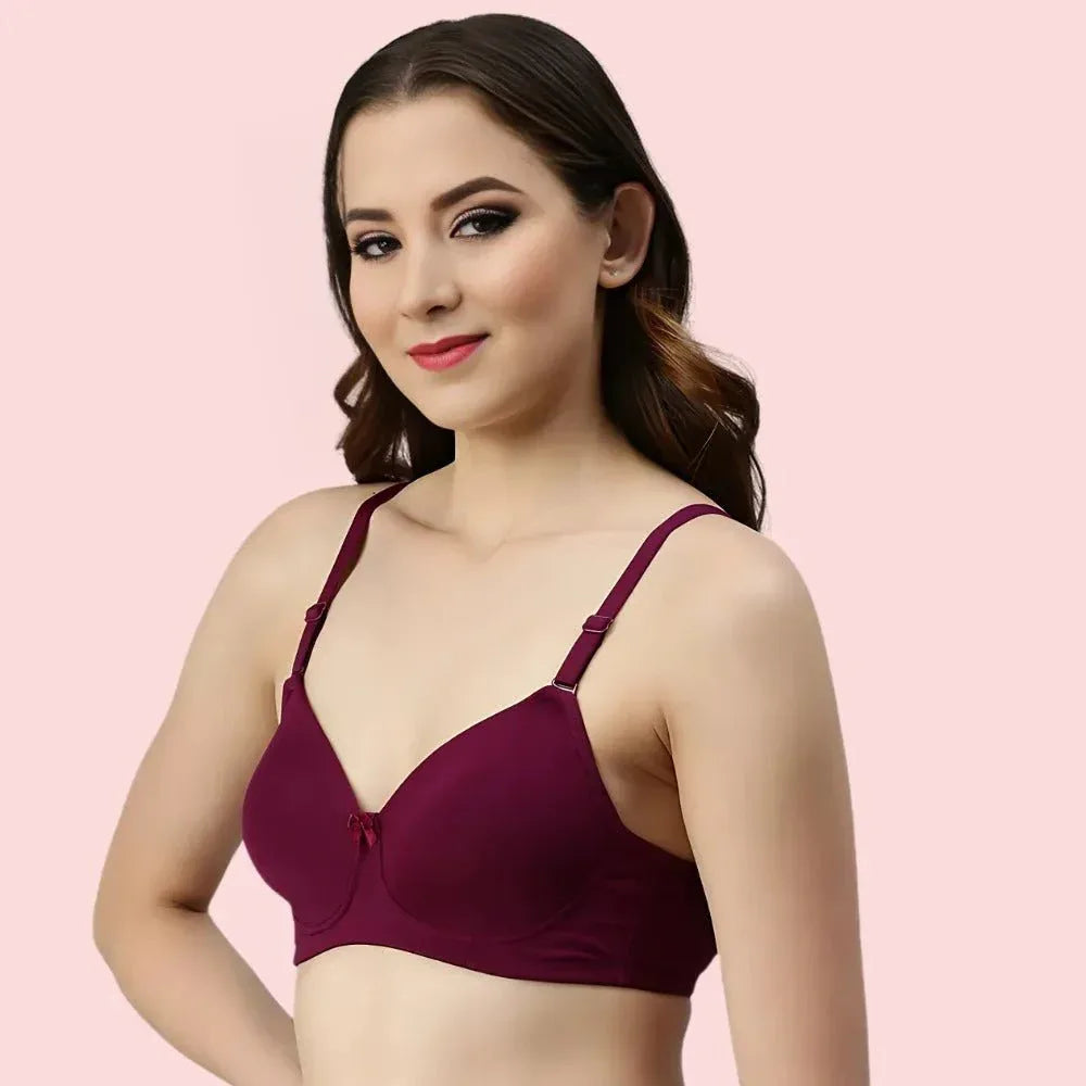Burgundy Bloom – Maroon Padded Bra (2-Pack ) Veloura Intimate