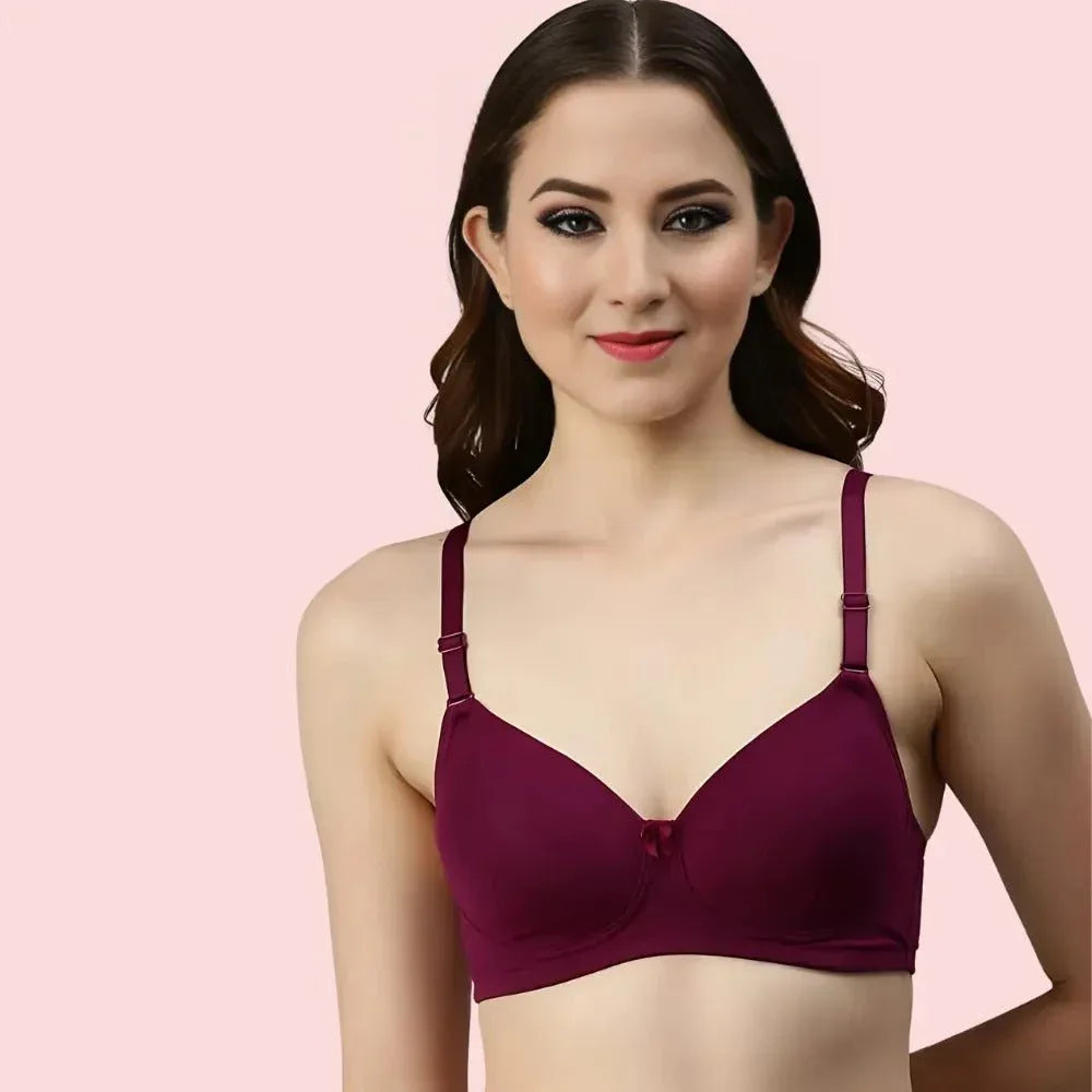 Burgundy Bloom – Maroon Padded Bra (2-Pack ) Veloura Intimate