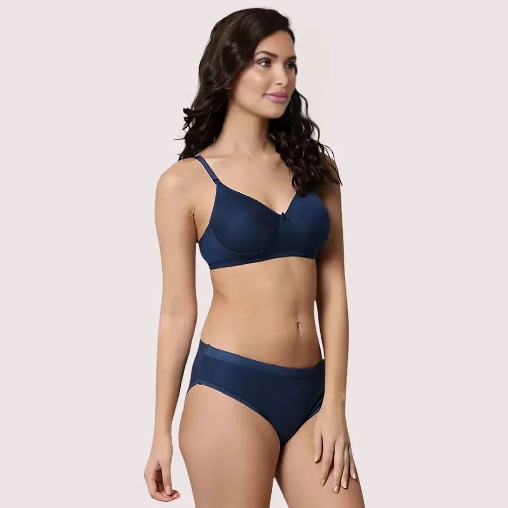 Classic Cotton Sexy Bra & Panty Set (2 pack) Veloura Intimate