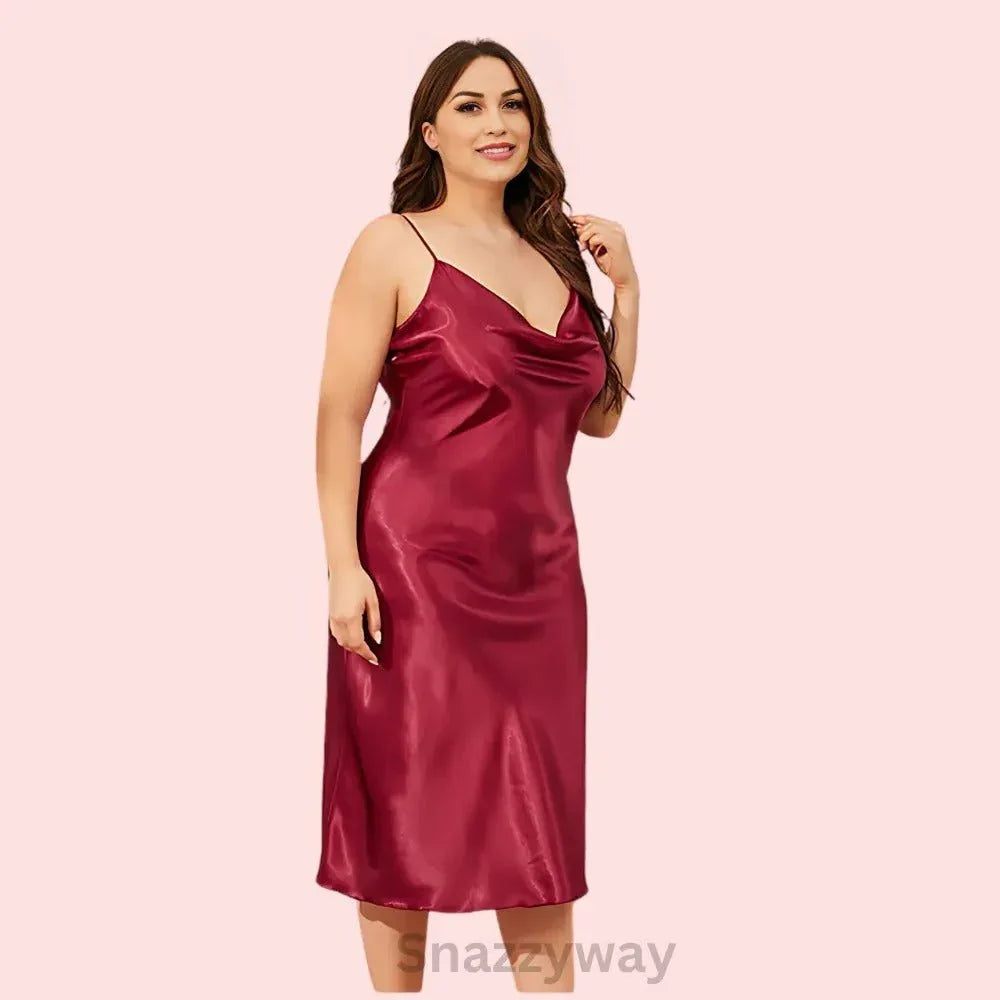 Classic Plus size Luxury Silky Satin Nightwear (4XL-5XL) Veloura Intimate