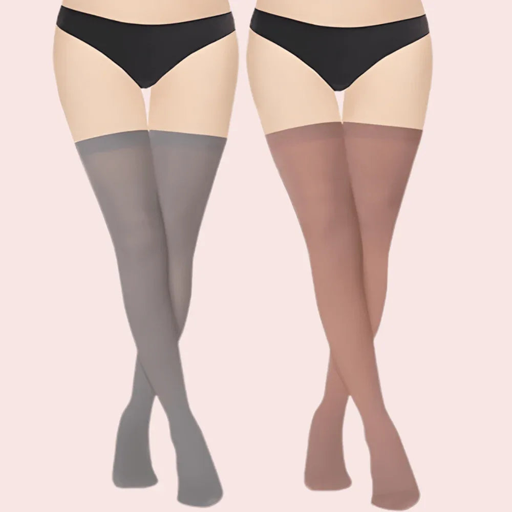 Classic Sheer Stockings – Pack of 2 (Grey &amp; Nude Shades) Veloura Intimate