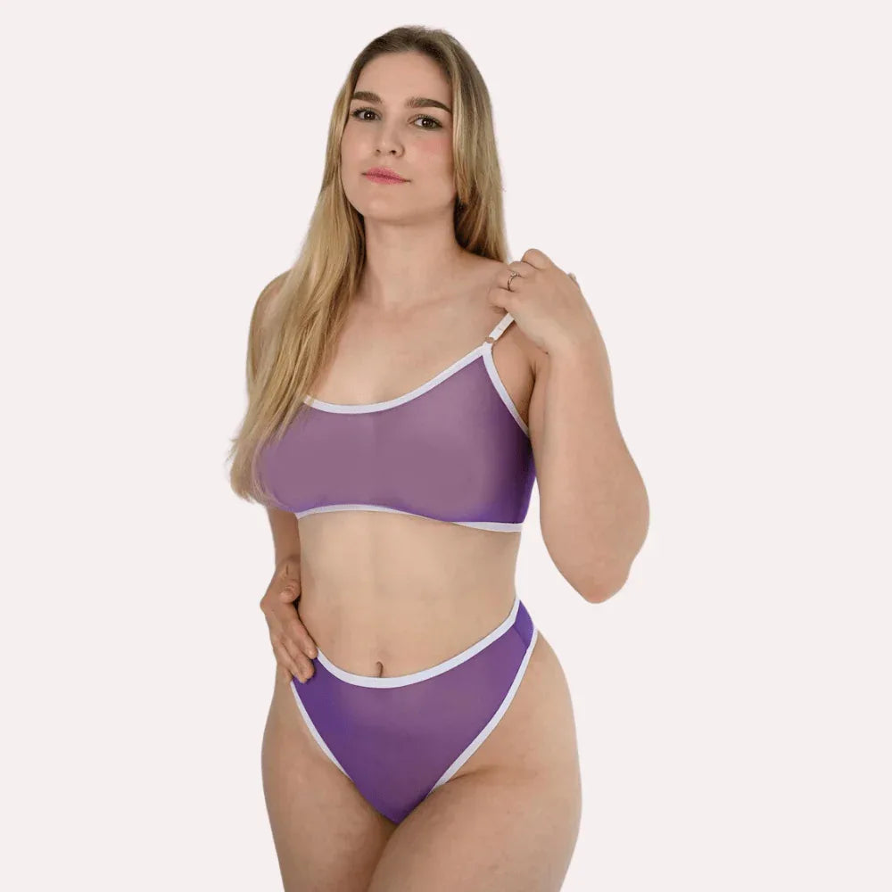 Clear Elegance Transparent Bra &amp; Thong Set Veloura Intimate