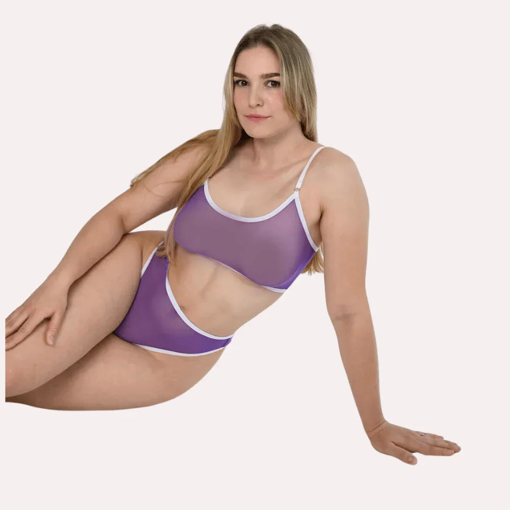 Clear Elegance Transparent Bra &amp; Thong Set Veloura Intimate