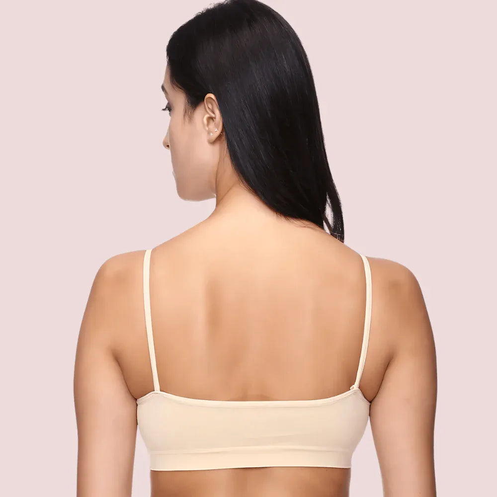 "Comfort" Beige Thin Straps Sports Bra Veloura Intimate