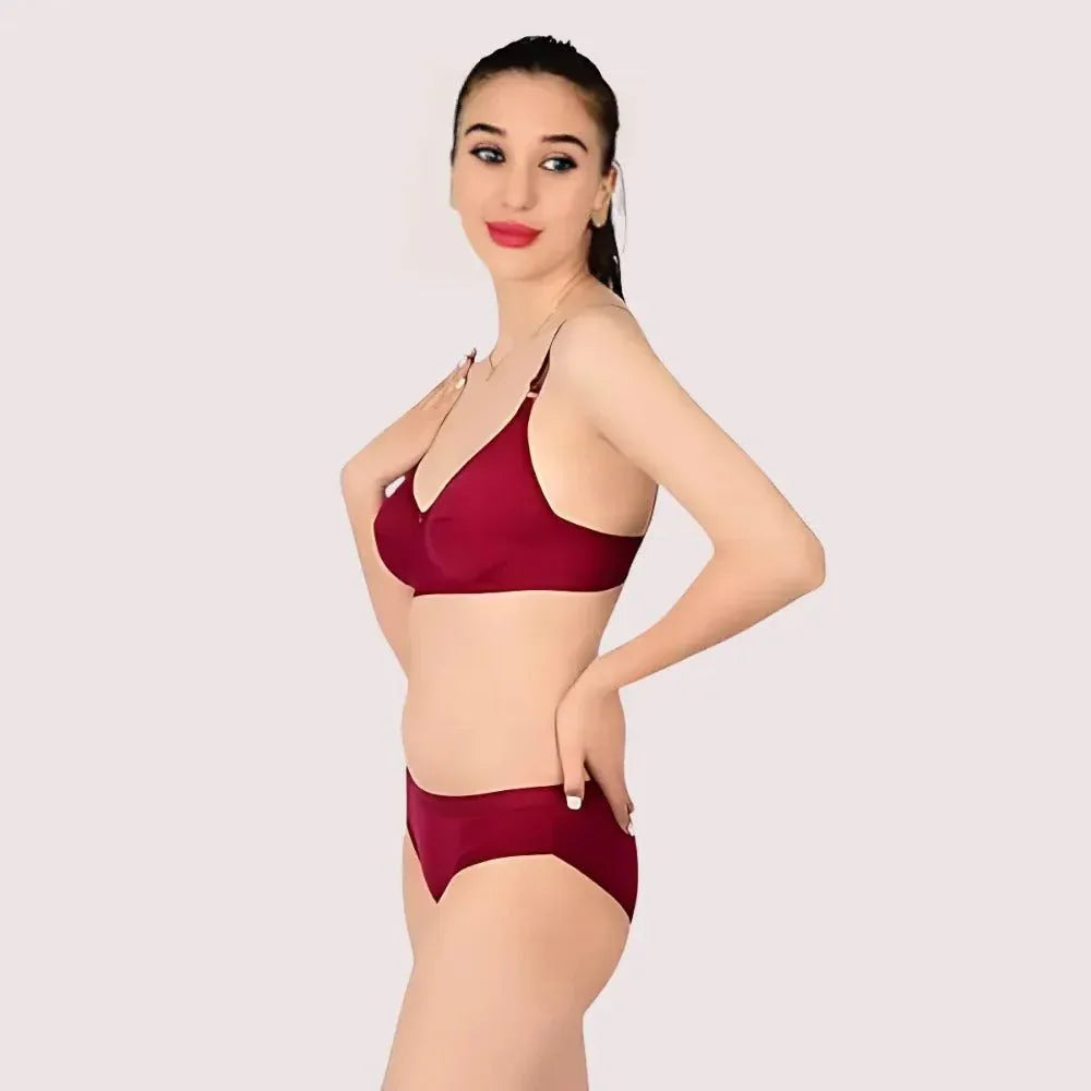 Comfortable Cotton Bra &amp; Panty Set for Women (2 pack) Veloura Intimate