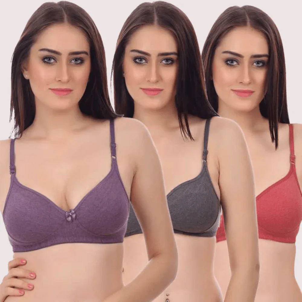 ComfortLift Non-Wired Padded Push-Up Bra 3-Pack Veloura Intimate