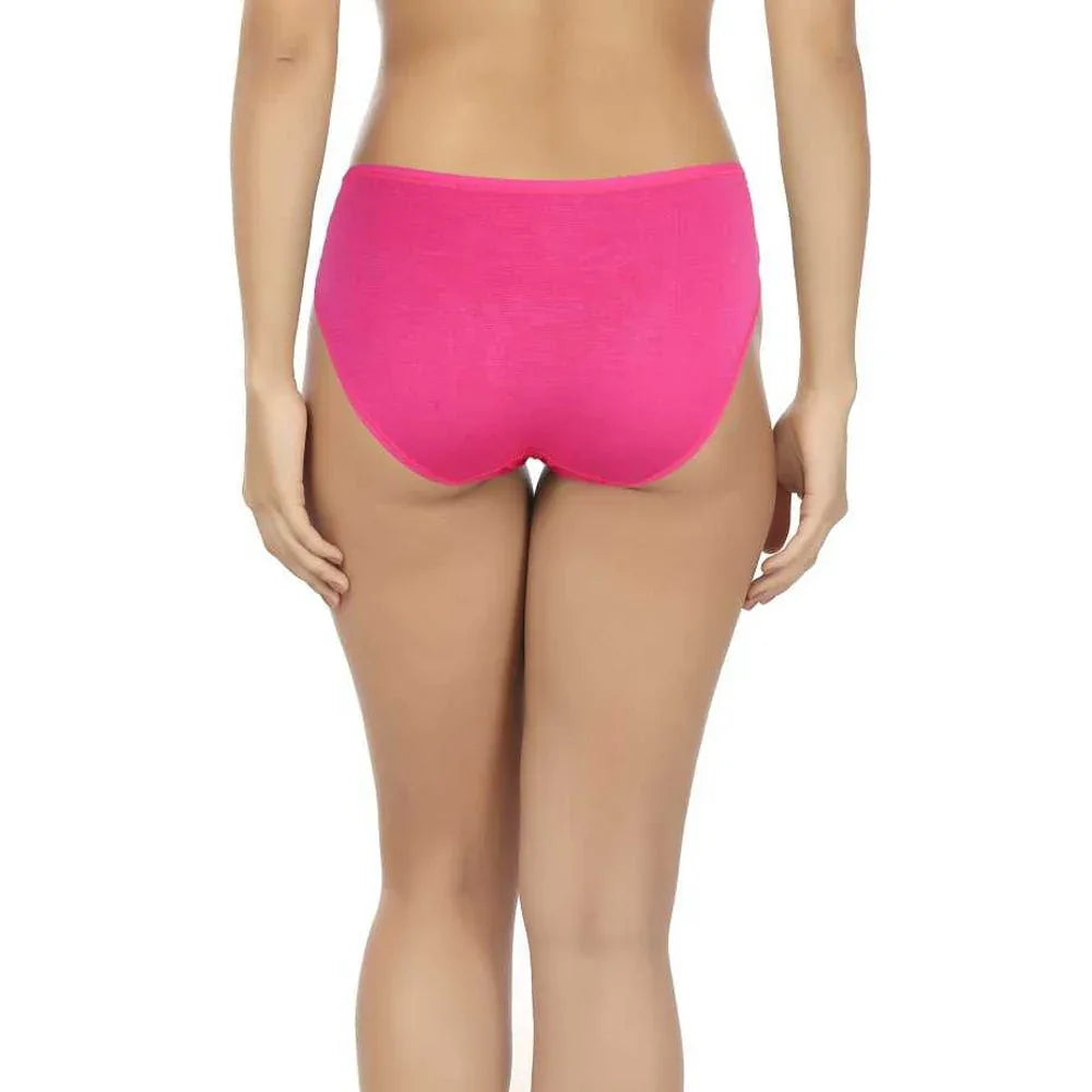Comfy Snazzy Way Beauty Organic Plus Size Pure Magenta Cotton Panties(Pkt of 2) Veloura Intimate