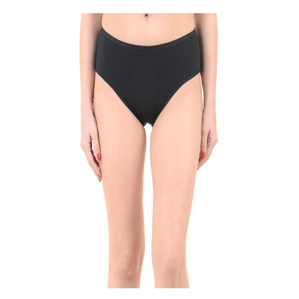 Comfy Snazzy Way Just My Size Women's Plus Size Tagless Black Cotton Panties(Pkt of 2) Veloura Intimate