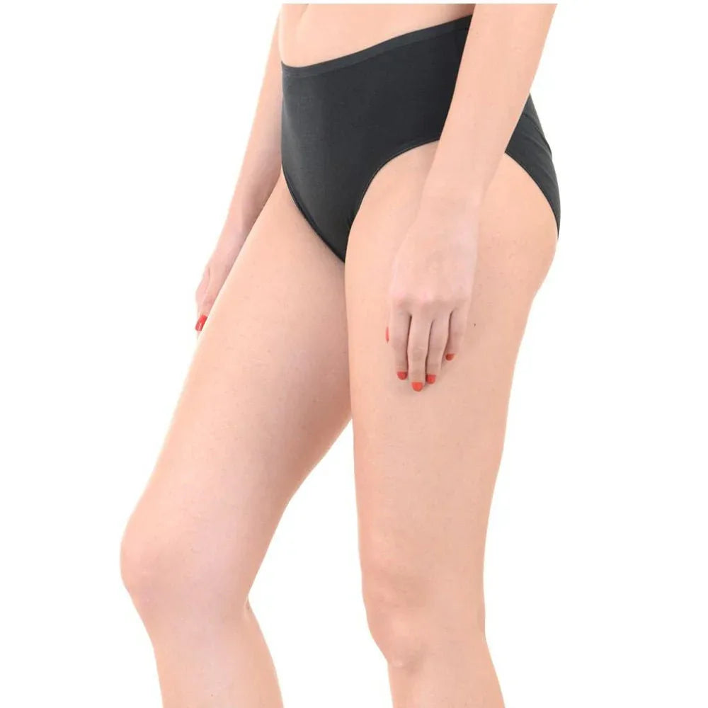 Comfy Snazzy Way Just My Size Women's Plus Size Tagless Black Cotton Panties(Pkt of 2) Veloura Intimate