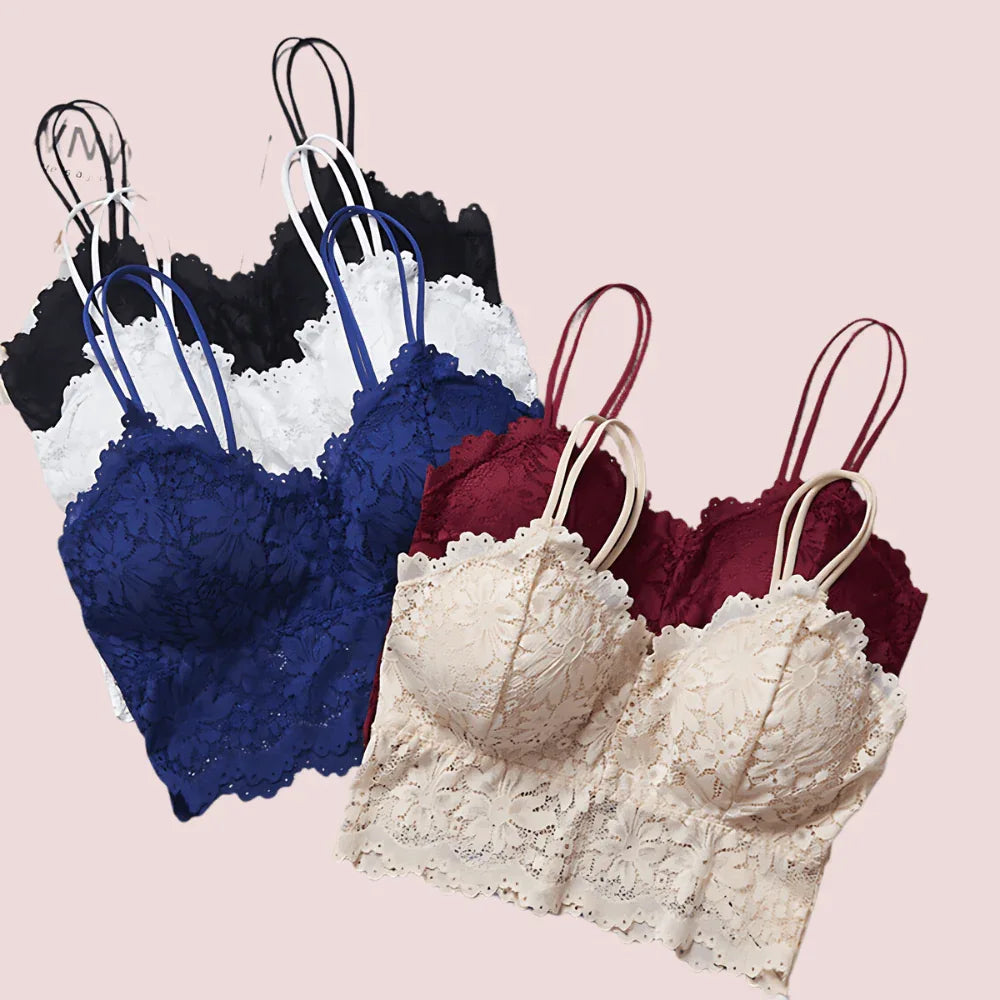 Cute Stretch lace bralette Bra top (Pack of 2) Veloura Intimate