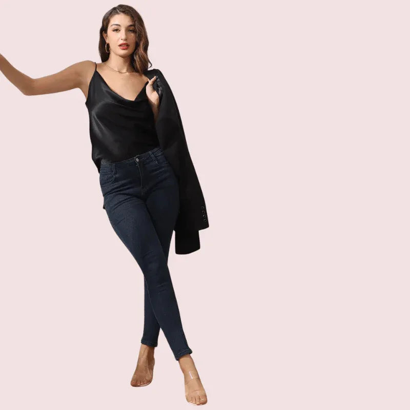 Éclat Satiné Cowl Neck Silk Satin Camisole Veloura Intimate