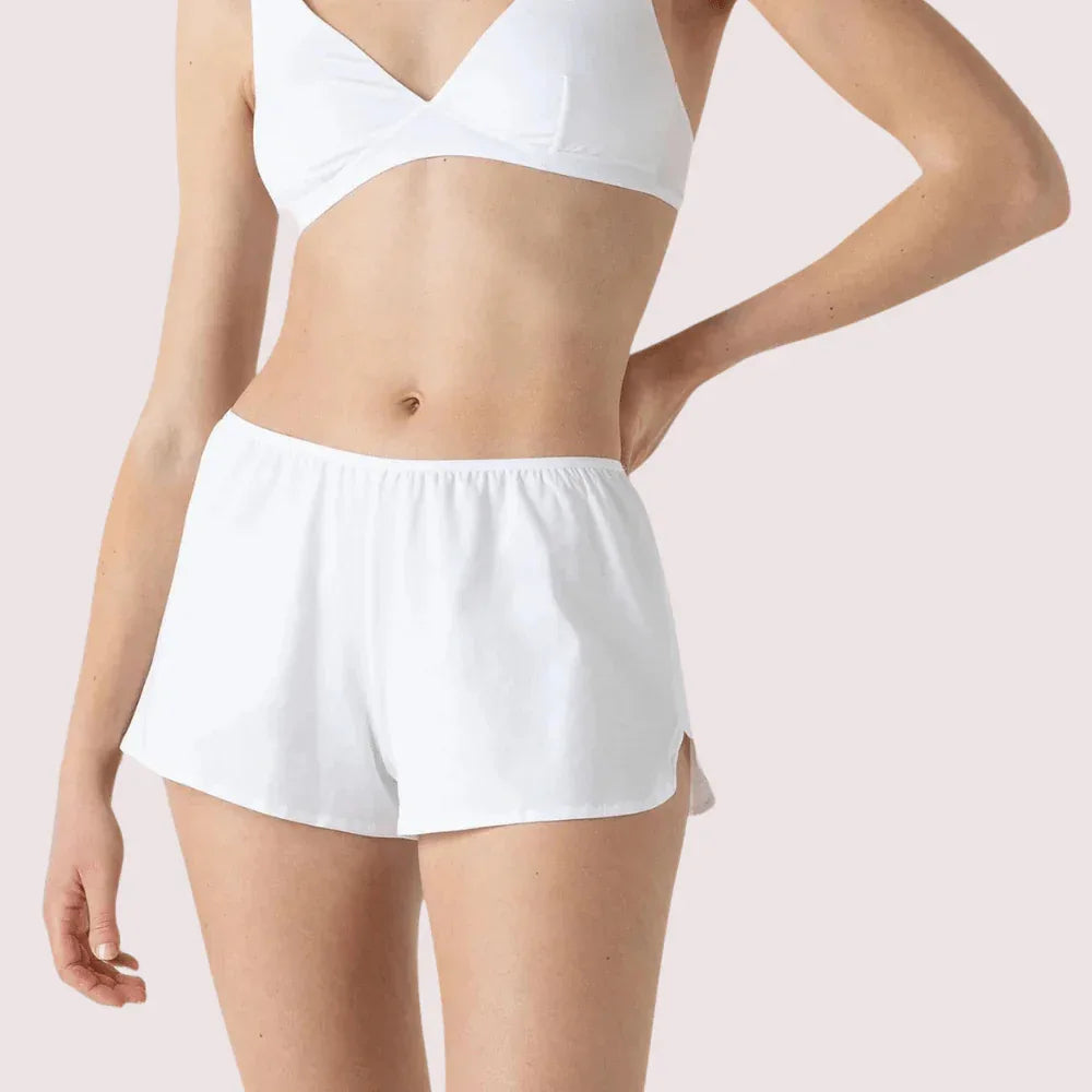 Eco Chic White Cotton French Knickers Veloura Intimate
