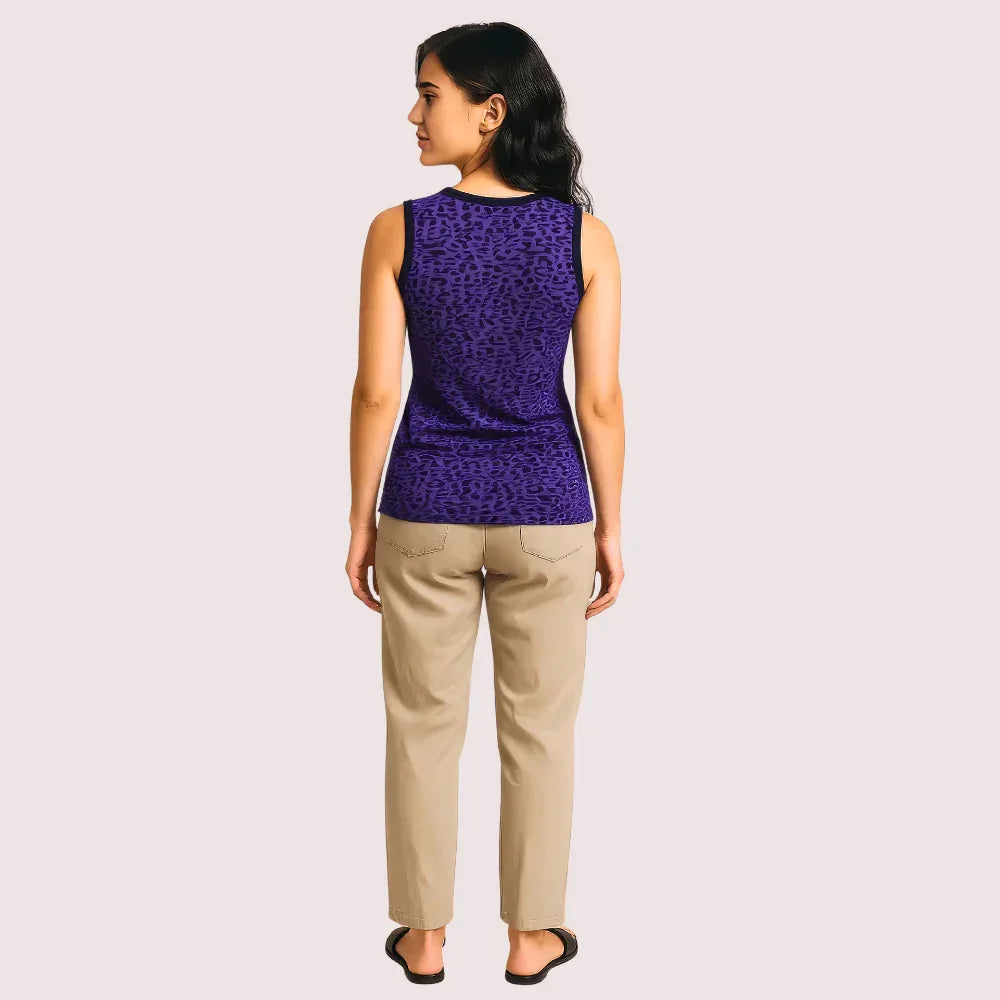 Electric Violet Leopard Print Tank Top Veloura Intimate