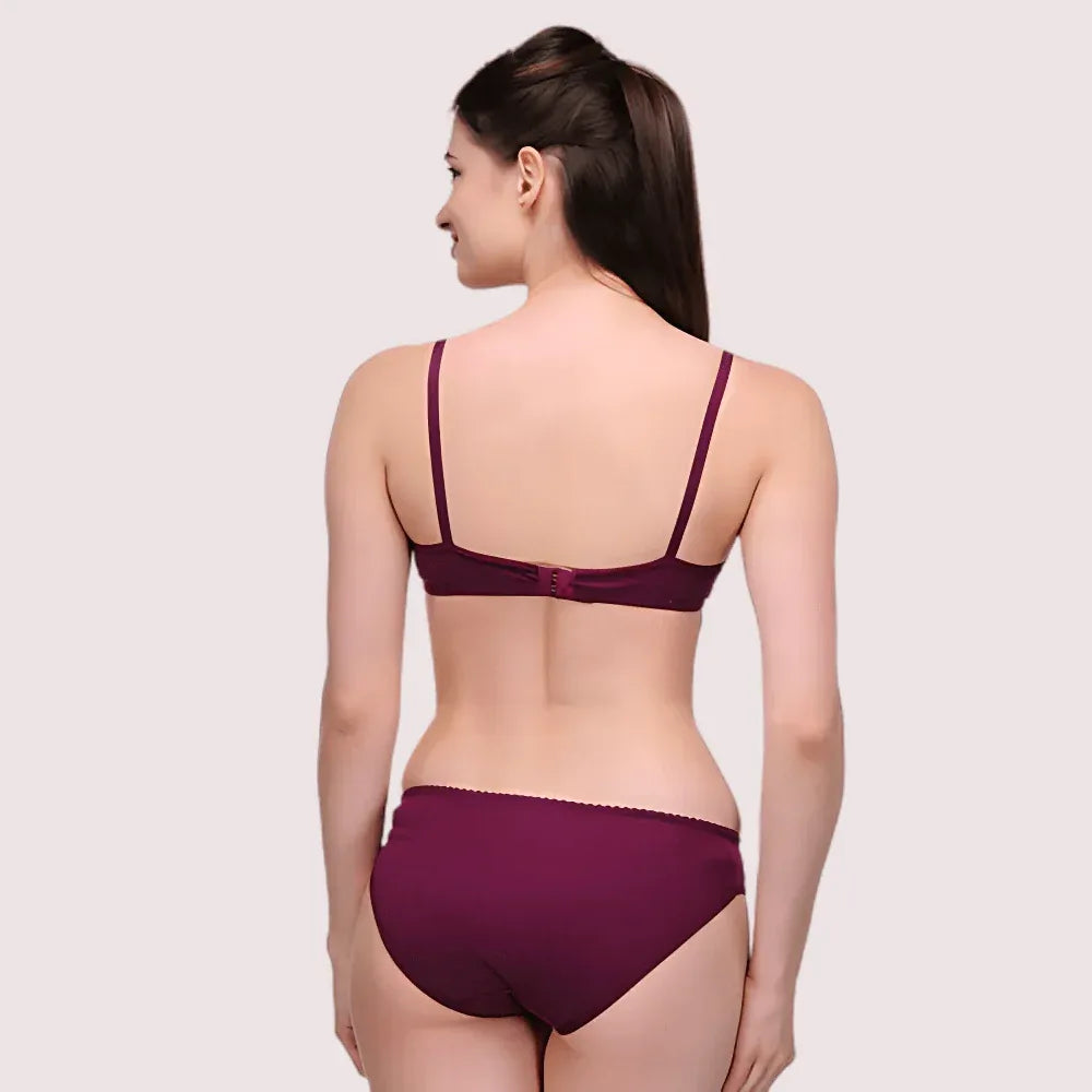 "Elegant" Solid Color Bra Sets ( Pk of 3) Veloura Intimate
