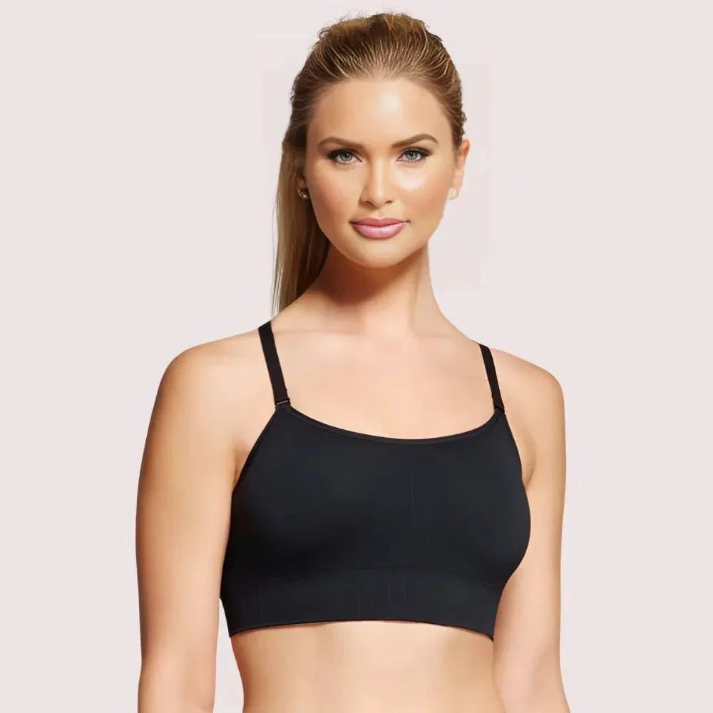 Female Black Spaghetti Straps Cami Bra Veloura Intimate
