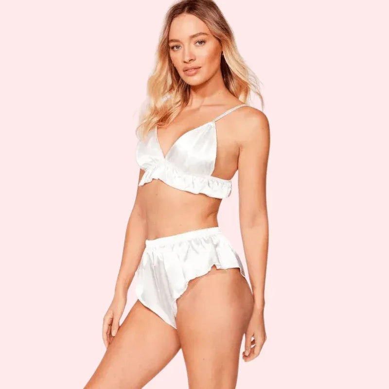 Fleur de Soie Pure Silk Satin Bra Set Veloura Intimate