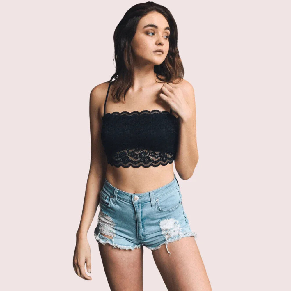 Flirty &amp; Feminine Lace Bandeau Bralette Veloura Intimate