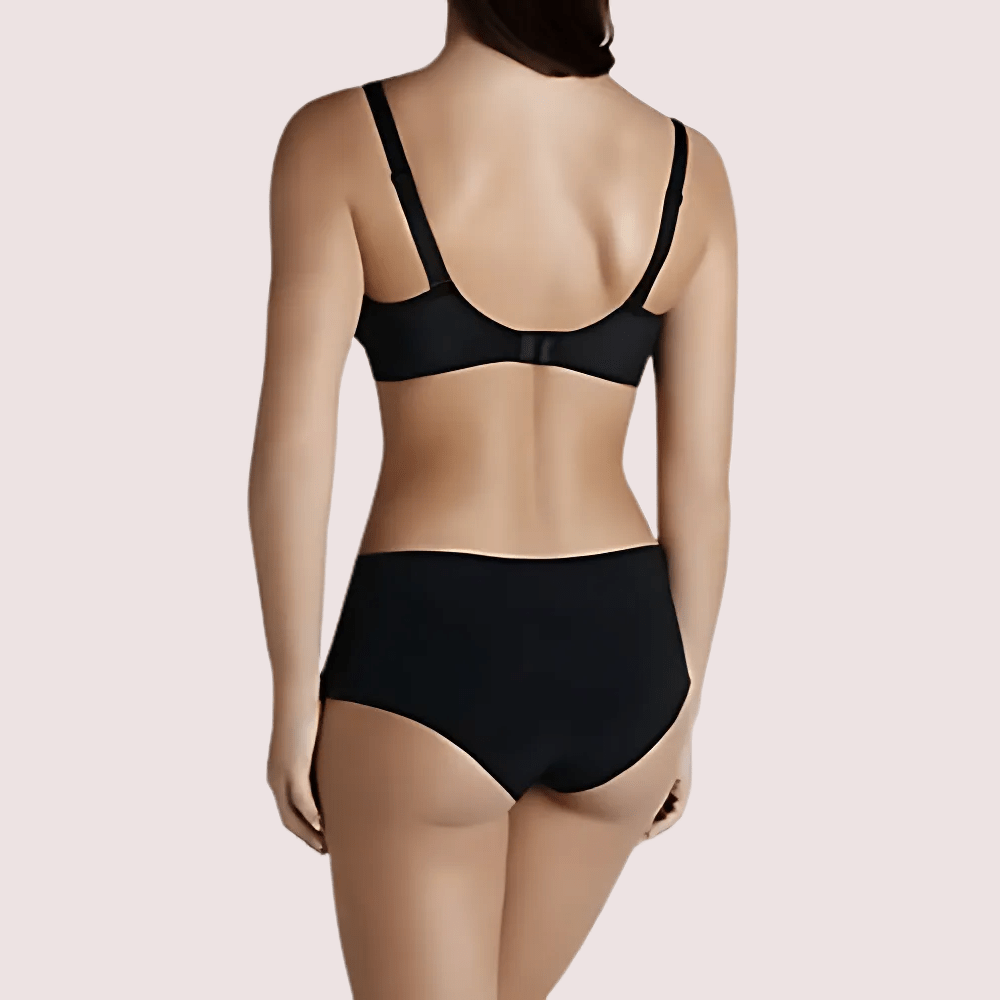 Dashing Black Plunge T-shirt Bra Boyshort Set - Veloura Intimate