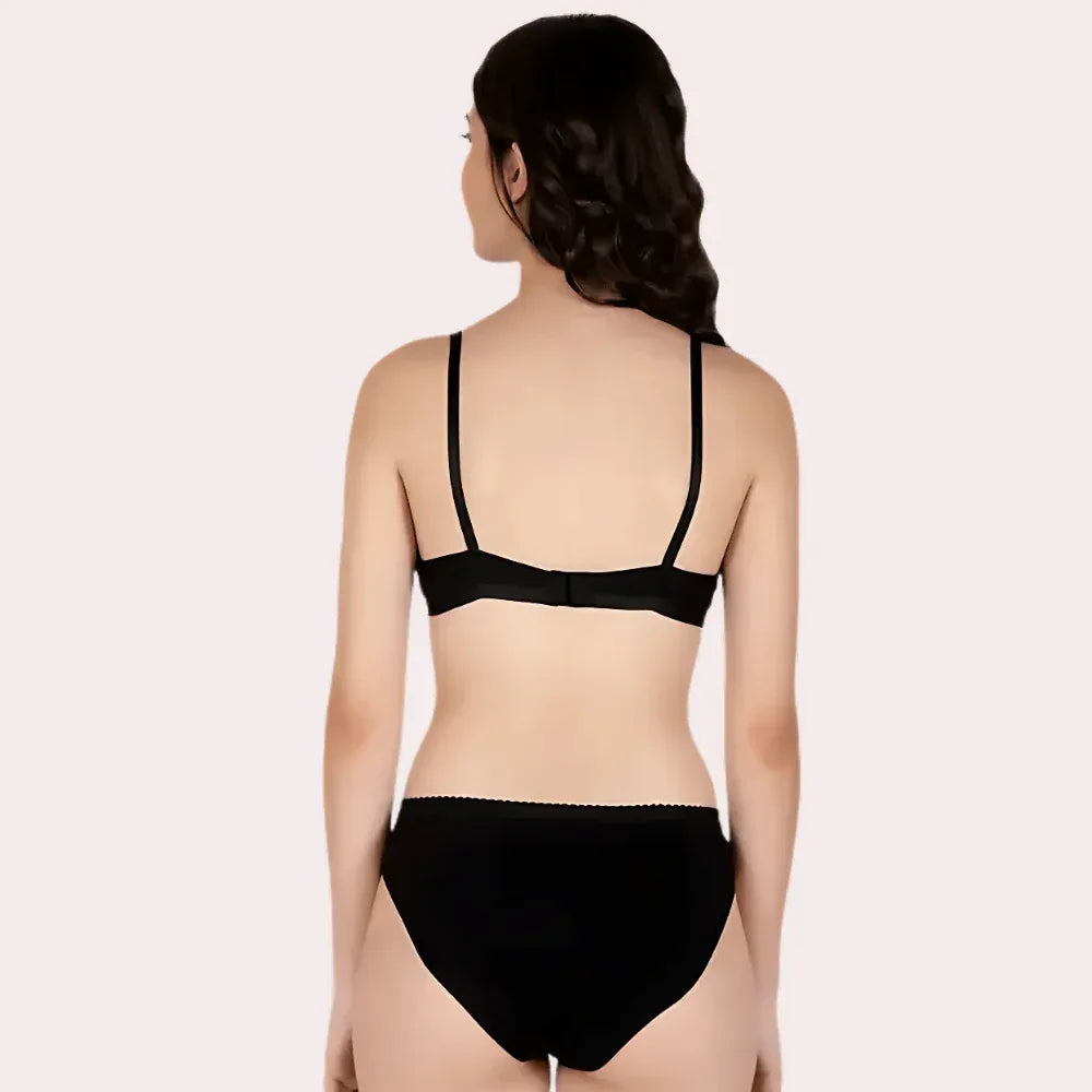 French Daina Essential Black: 2 Bras and 2 Panties Combo Set Veloura Intimate