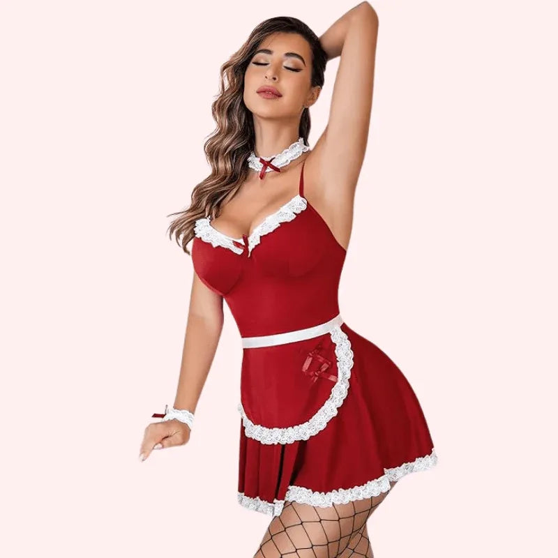 French Daina Sexy Roleplay Outfit with Luxury Panty Gift Veloura Intimate